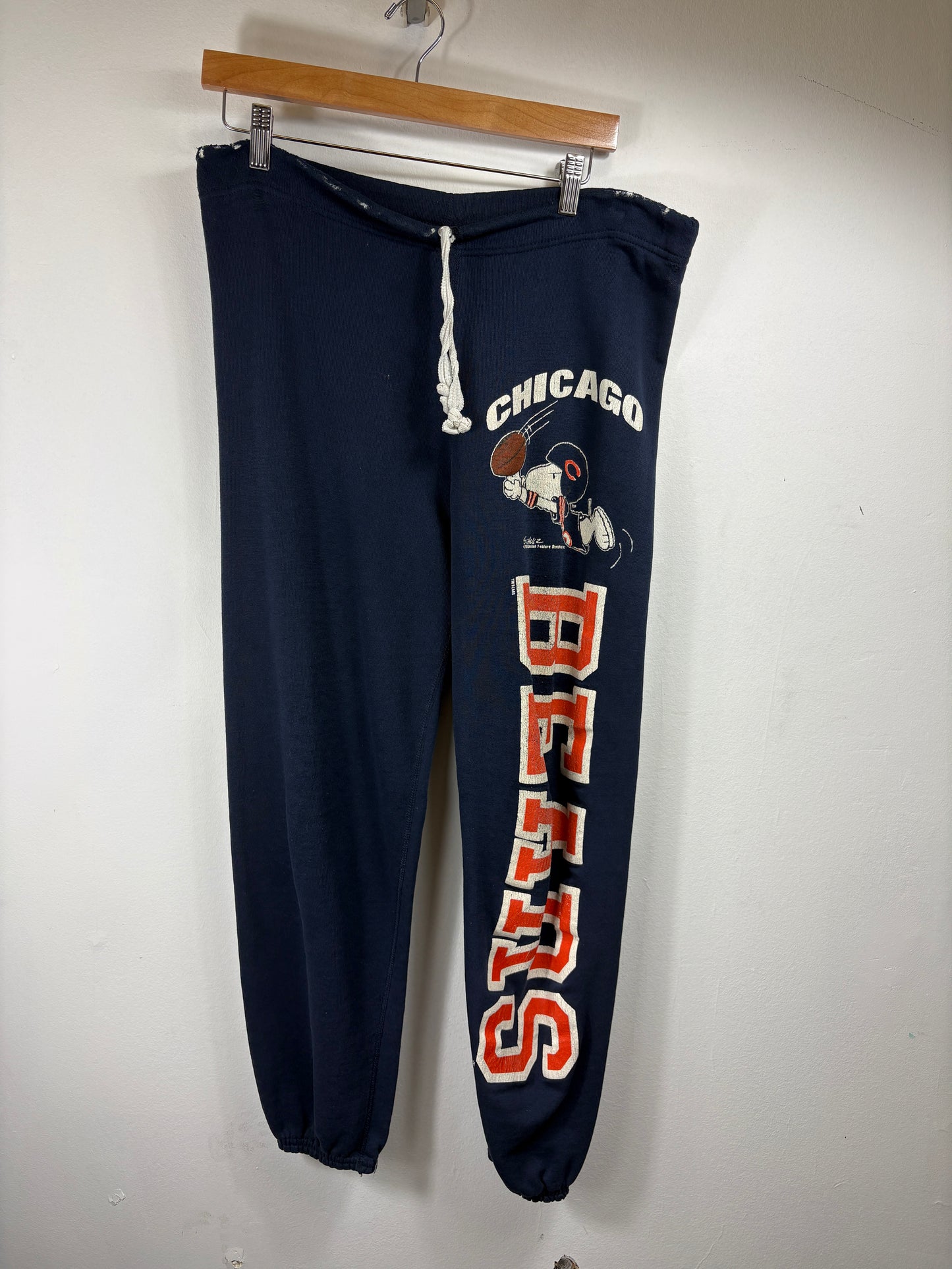 Bears Sweatpants | Vintage Chicago Football Snoopy Cartoon Fan Joggers | Classic Sports Drawstring Pants
