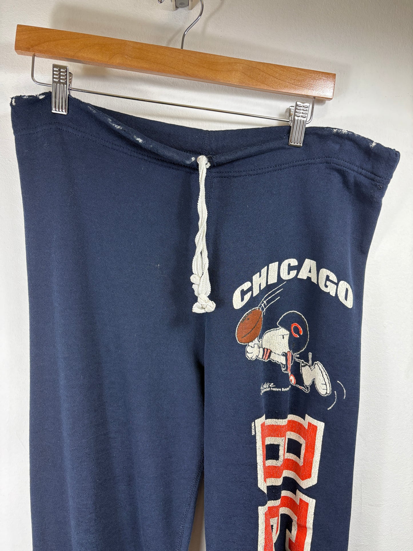 Bears Sweatpants | Vintage Chicago Football Snoopy Cartoon Fan Joggers | Classic Sports Drawstring Pants