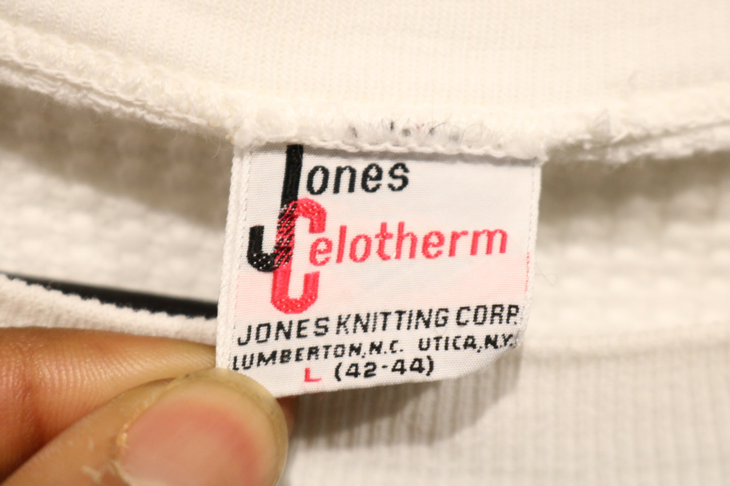 Jones-Celotherm Thermal Shirt | Vintage 80s Waffle Knit Long Sleeve Top | Classic White Layering Tee