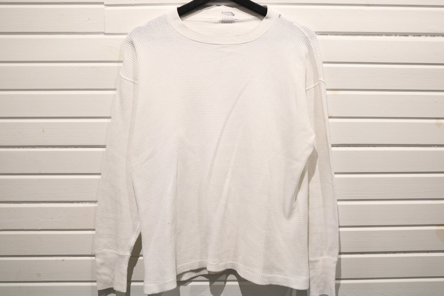 Jones-Celotherm Thermal Shirt | Vintage 80s Waffle Knit Long Sleeve Top | Classic White Layering Tee