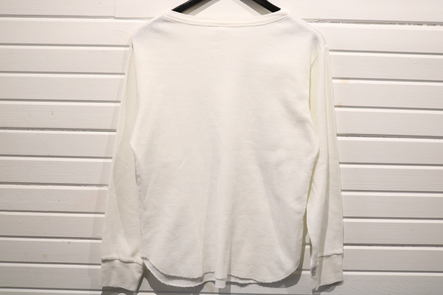 Thermal Waffle T-Shirt / Vintage Long Sleeve Top / Unisex Cozy Layering Tee