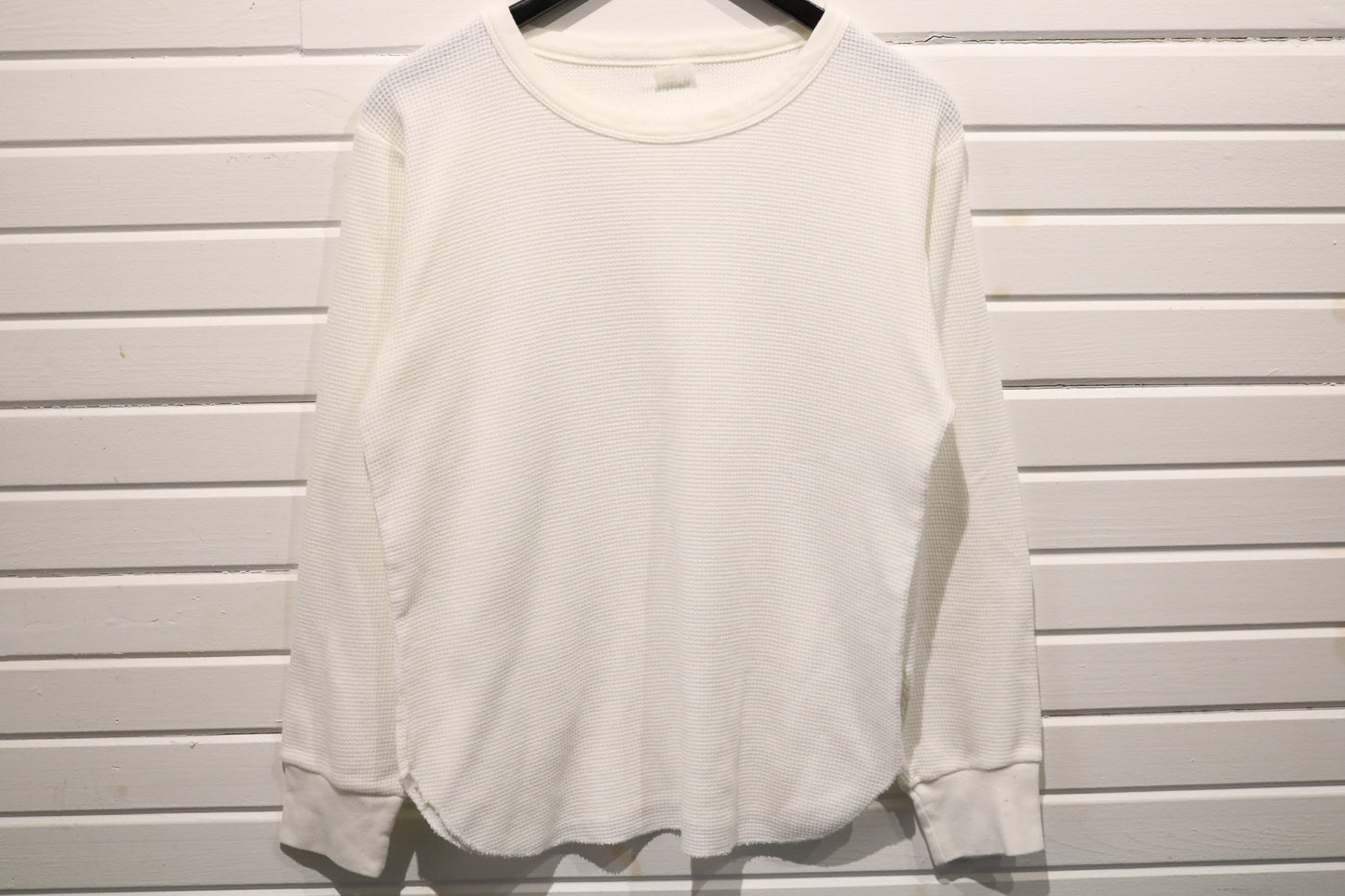 Thermal Waffle T-Shirt / Vintage Long Sleeve Top / Unisex Cozy Layering Tee