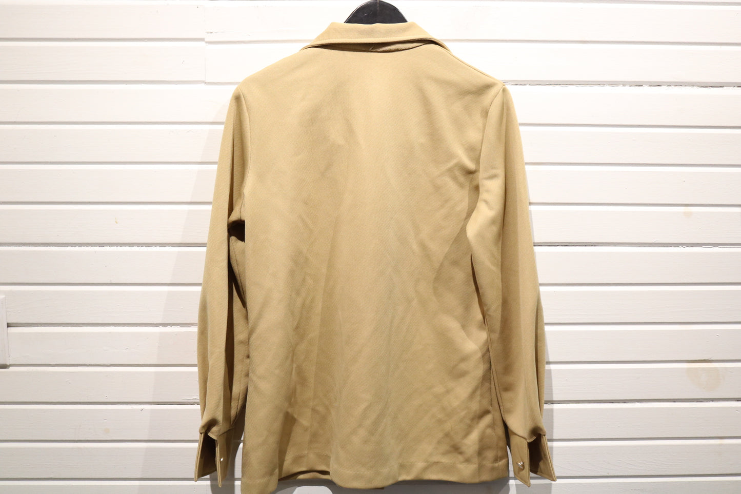 Bogart of-Texas Western Shirt | Vintage 70s Snap Button Tan Long Sleeve Top | Cowboy Style Shirt