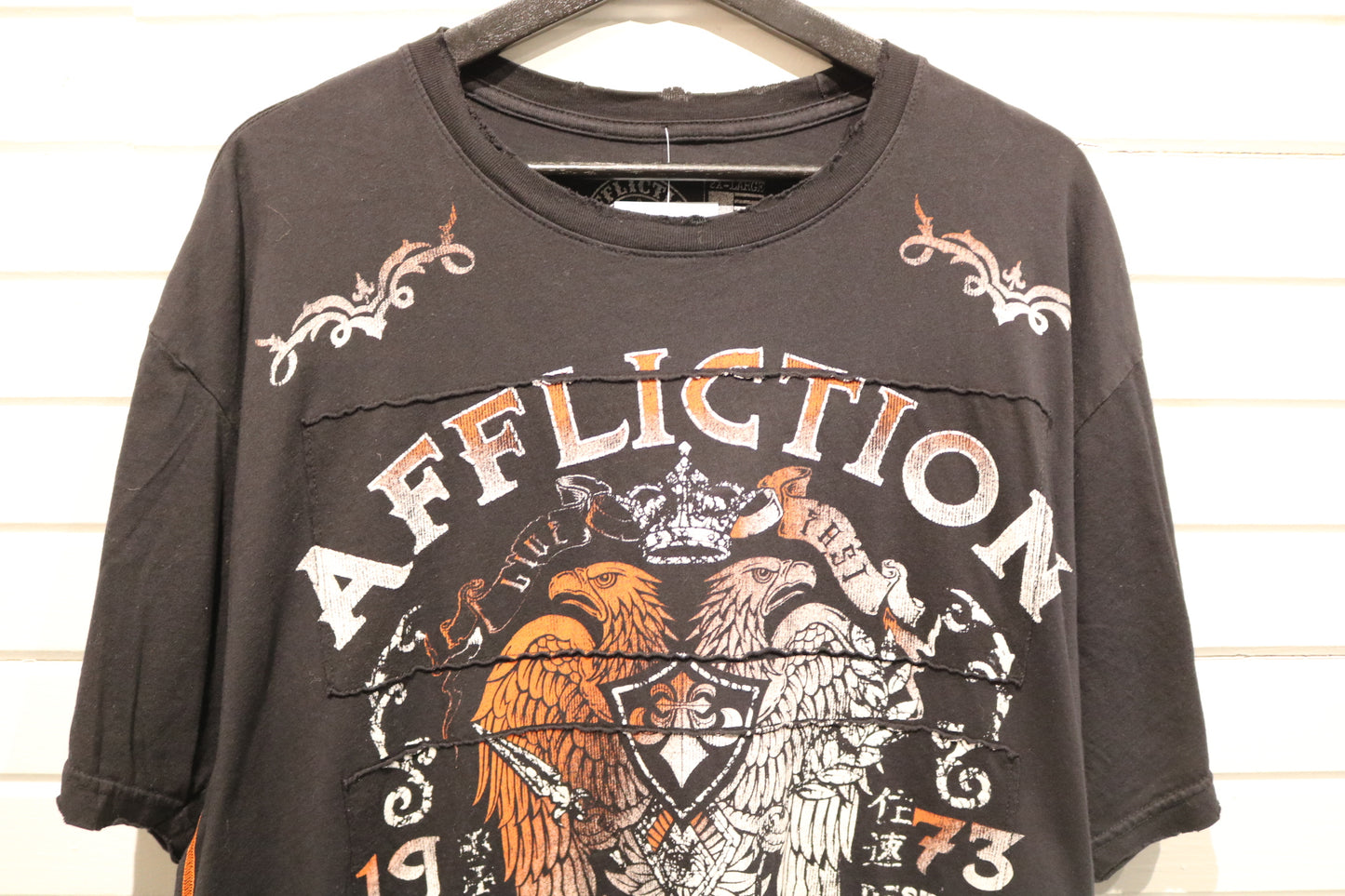 Affliction T-Shirt | Vintage Distressed Graphic Eagle Tee | Seek And Destroy Men's Casual Wear