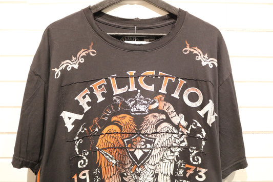 Affliction T-Shirt | Vintage Distressed Graphic Eagle Tee | Seek And Destroy Men's Casual Wear