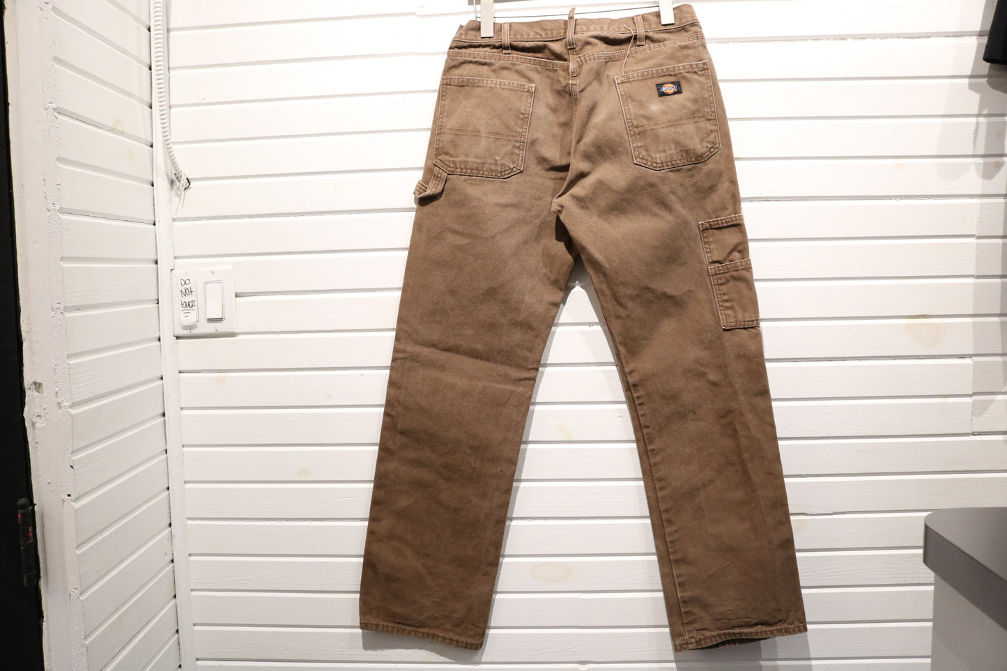 Dickies Carpenter Pants | Vintage Workwear Utility Canvas Trouser | Distressed Brown Pants