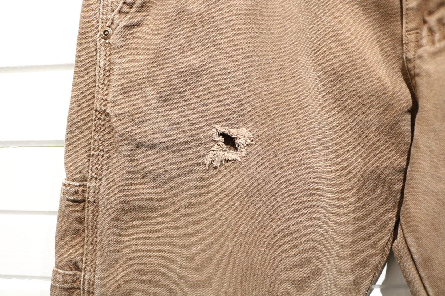 Dickies Carpenter Pants | Vintage Workwear Utility Canvas Trouser | Distressed Brown Pants