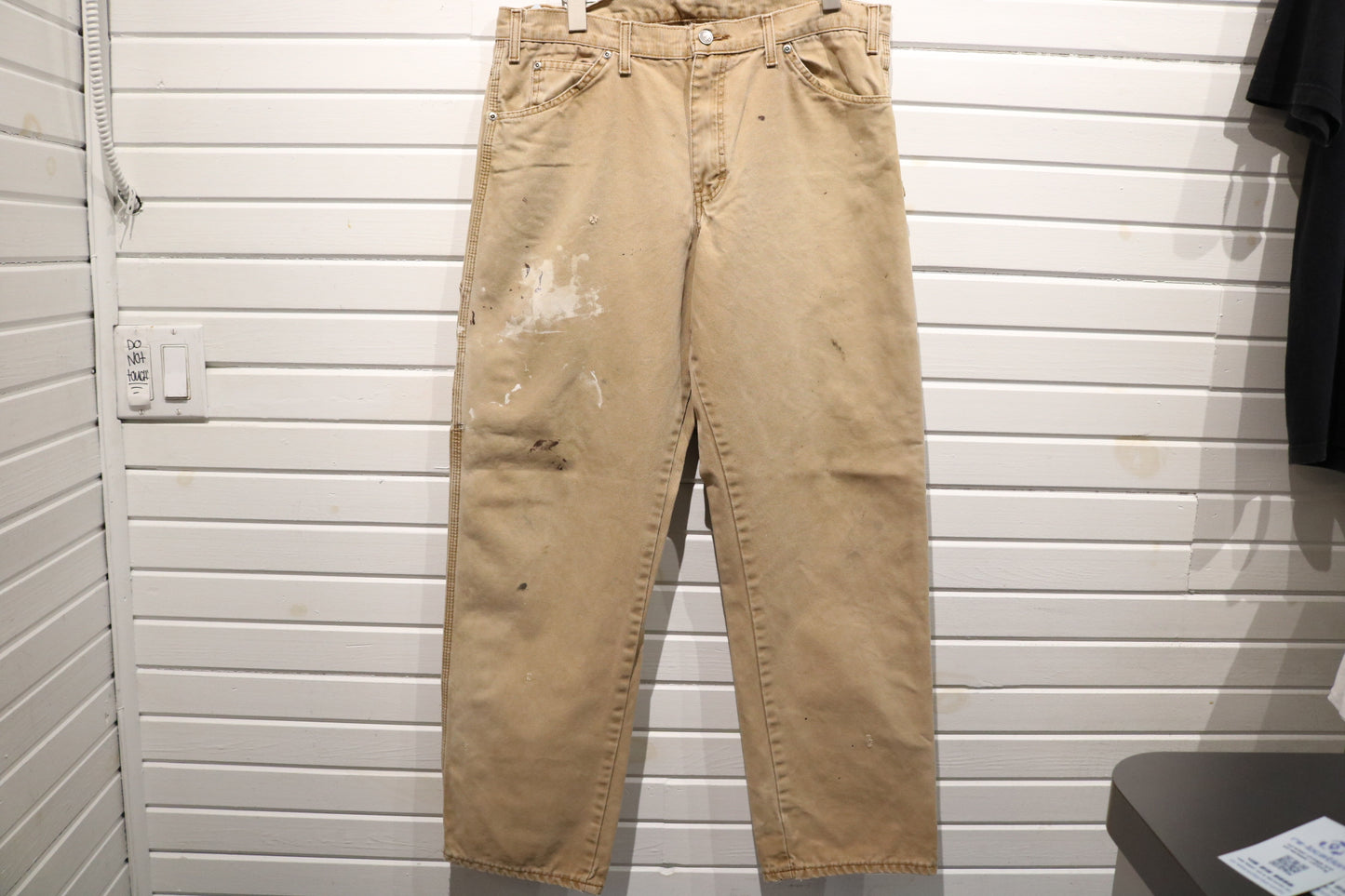 Dickies Carpenter Pants | Vintage Workwear Utility Relaxed Fit Trousers Paint Stained | Men's Classic Construction