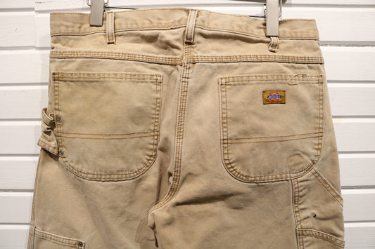 Dickies Carpenter Pants | Vintage Workwear Utility Relaxed Fit Trousers Paint Stained | Men's Classic Construction