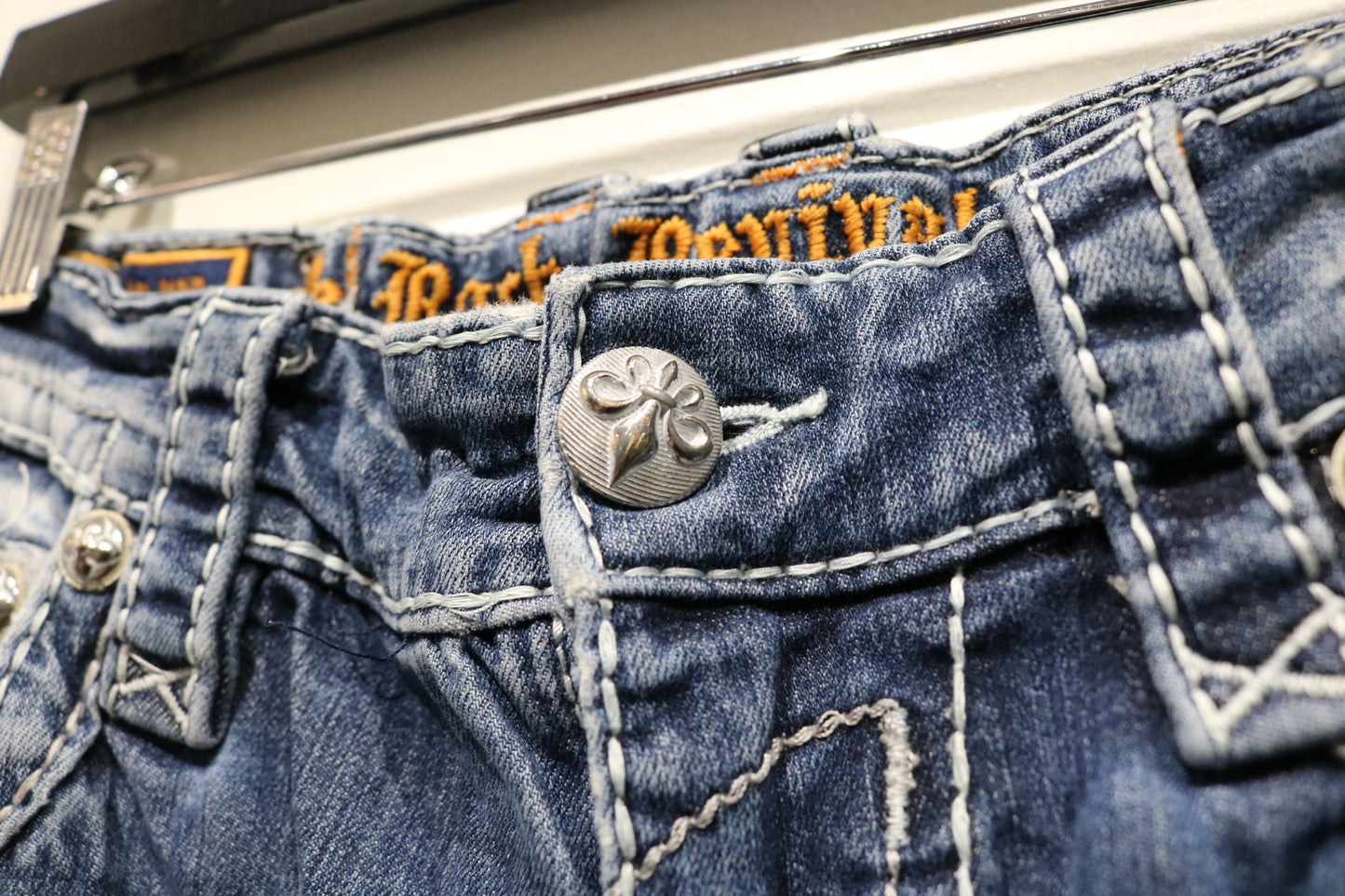 Rock-Revival Jeans | Vintage 2000s Embroidered Straight-Leg Denim Pants | Men’s Retro Fashion