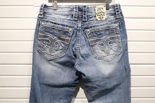 Rock-Revival Jeans | Vintage 2000s Embroidered Straight-Leg Denim Pants | Men’s Retro Fashion
