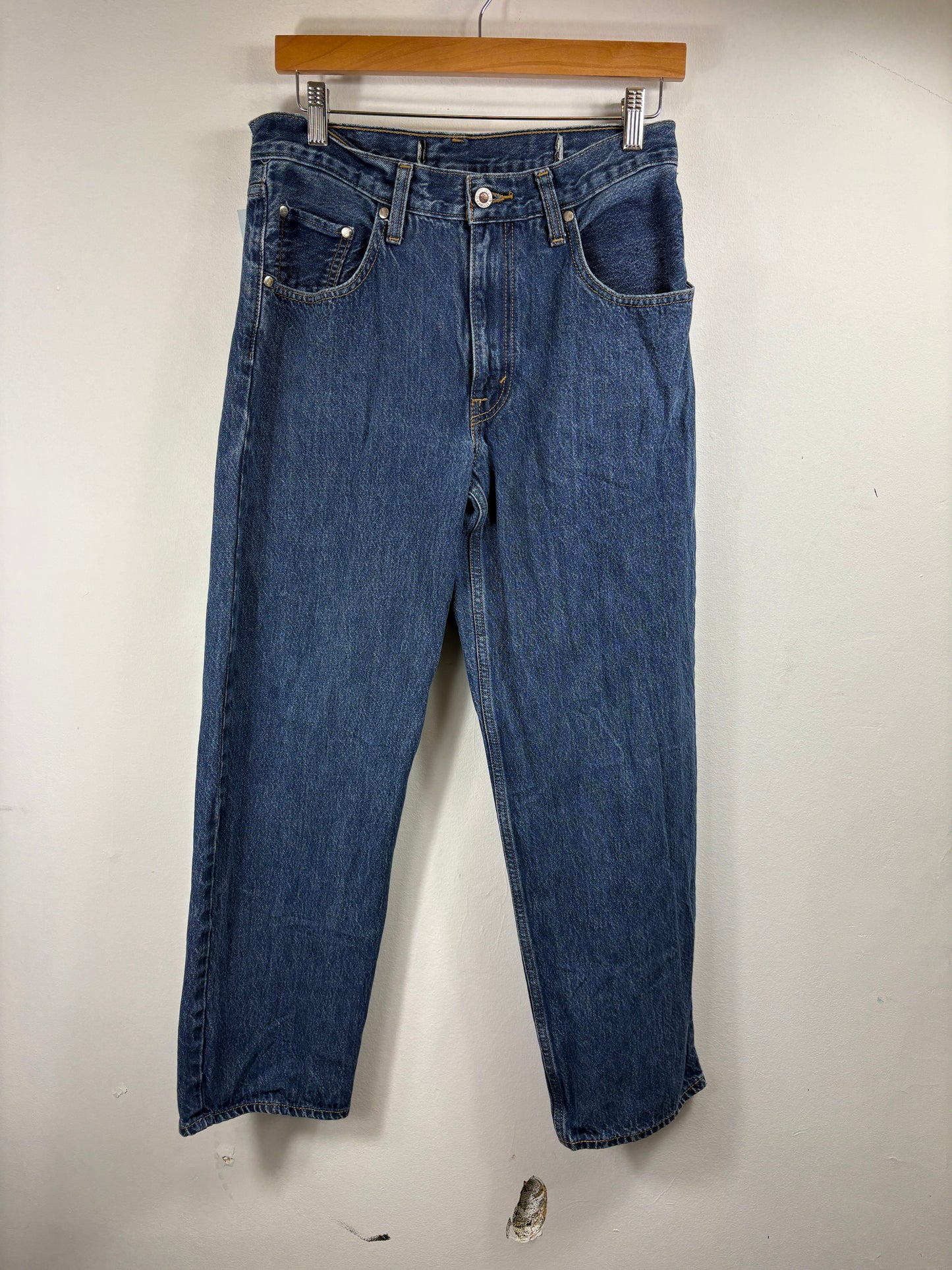 Levi-SilverTab Jeans | Vintage 1990s Relaxed Fit Denim Pants | Classic Blue Casual Wear
