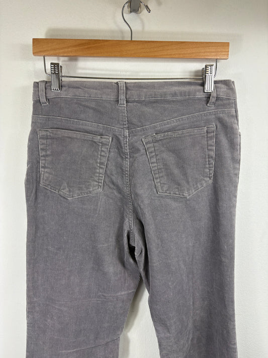 Feedback Clothing Co. Corduroy Trousers | Vintage Flared Gray Pants | Classic Everyday Style