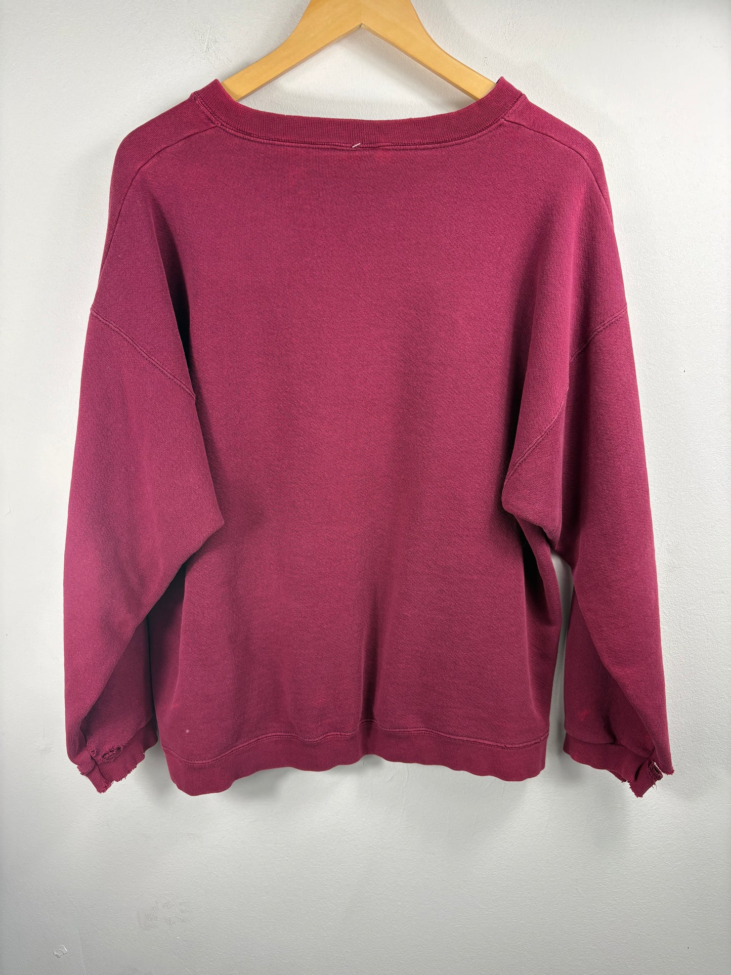 Harvard-University Crest Sweatshirt | Vintage 90s Collegiate Pullover Crewneck | Classic Maroon College Sweater