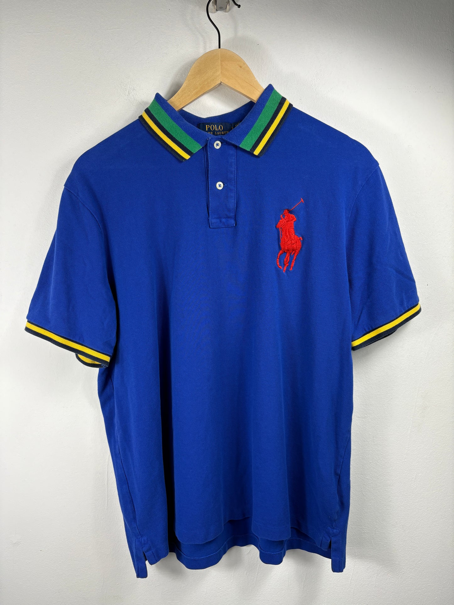 Polo Ralph-Lauren Polo Shirt | Vintage Bold Crest Embroidery Short Sleeve Top | Classic Sport Casualwear