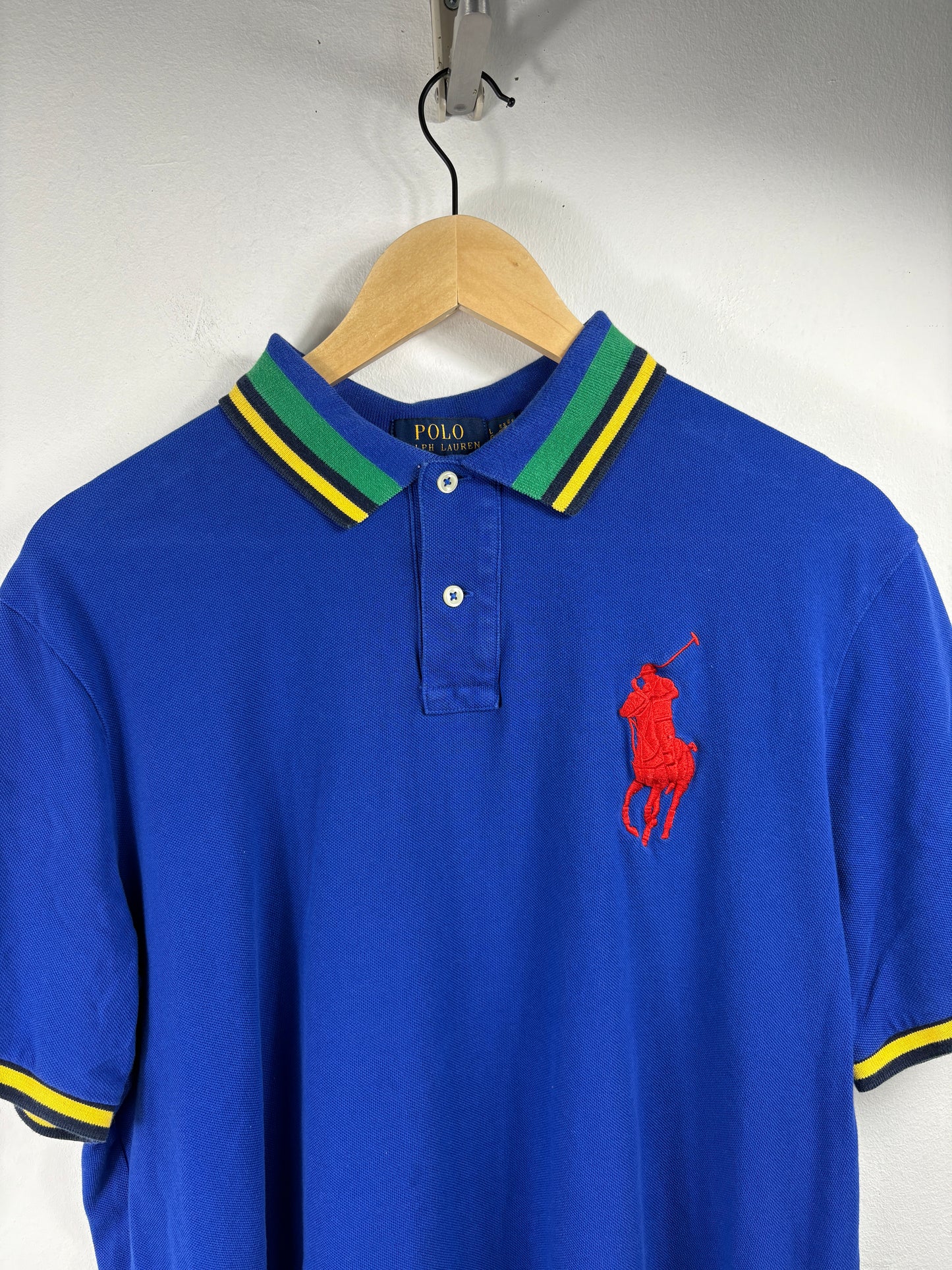 Polo Ralph-Lauren Polo Shirt | Vintage Bold Crest Embroidery Short Sleeve Top | Classic Sport Casualwear
