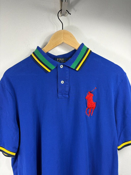 Polo Ralph-Lauren Polo Shirt | Vintage Bold Crest Embroidery Short Sleeve Top | Classic Sport Casualwear