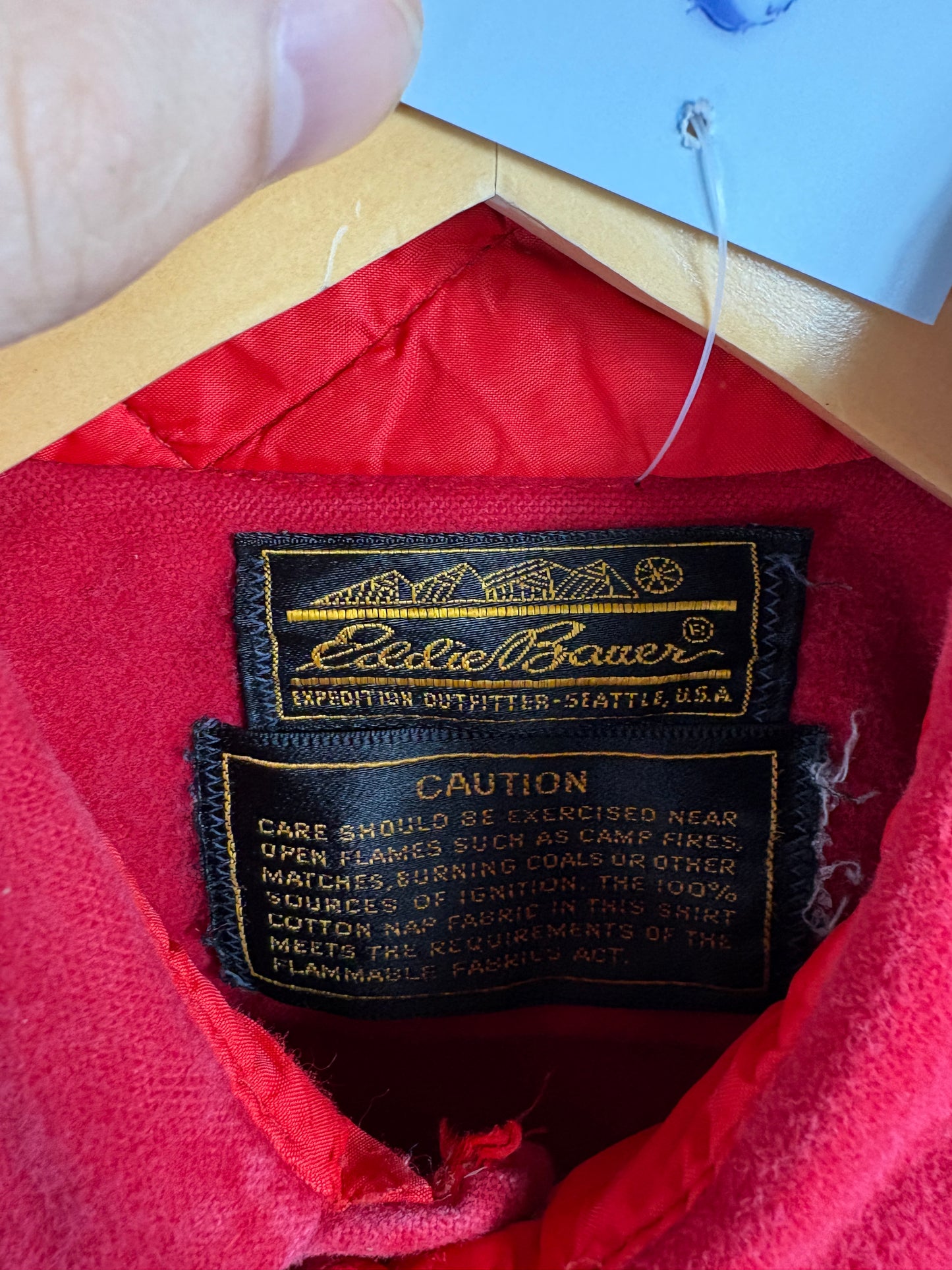 Eddie-Bauer Button-Up Shirt | Vintage 90s Red Flannel Work Shirt | Classic Outdoor Casual Top