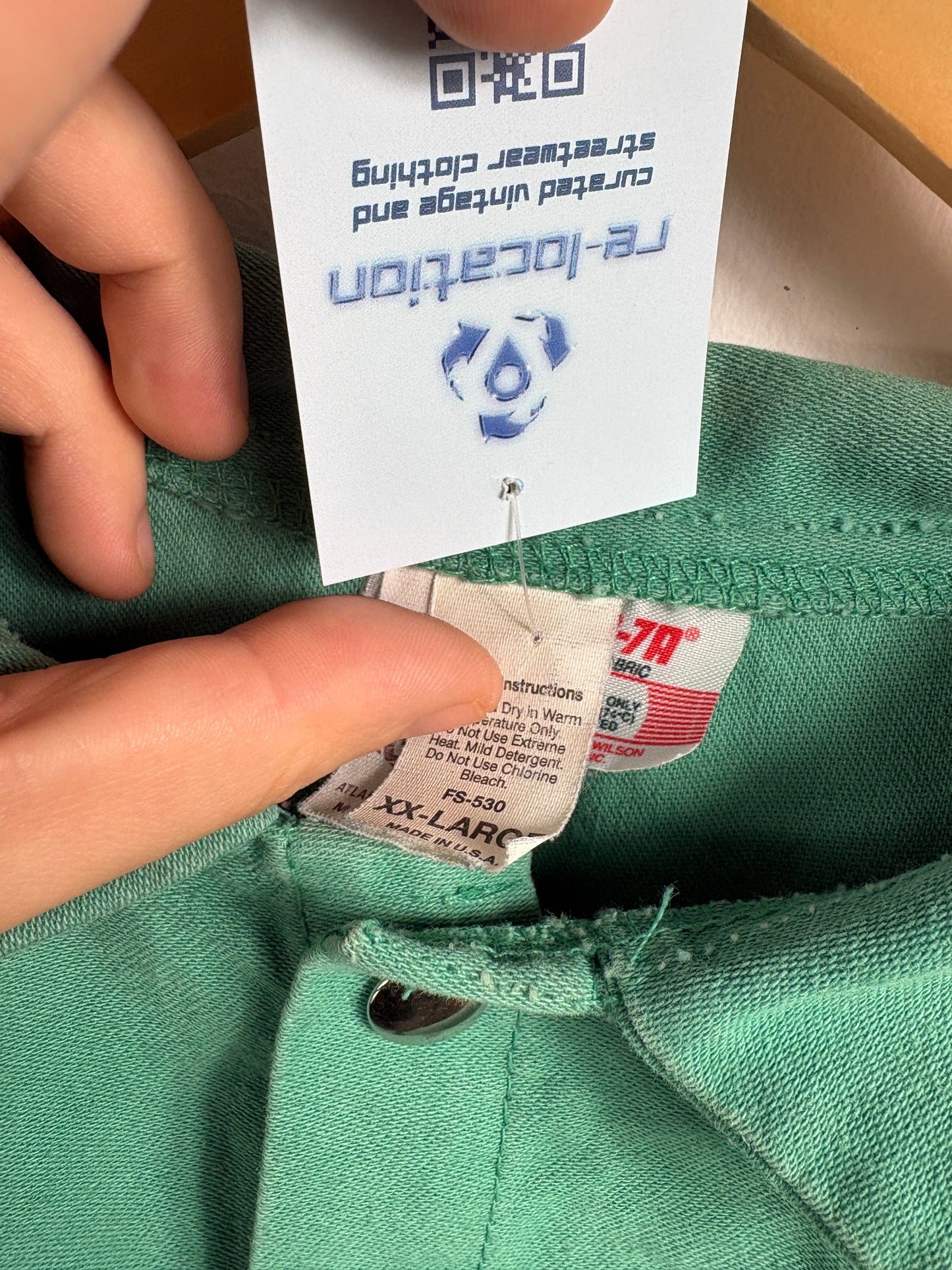 7th-Wilson Snap Button Shirt | Vintage 90s Green Overshirt | Relaxed Workwear Layer