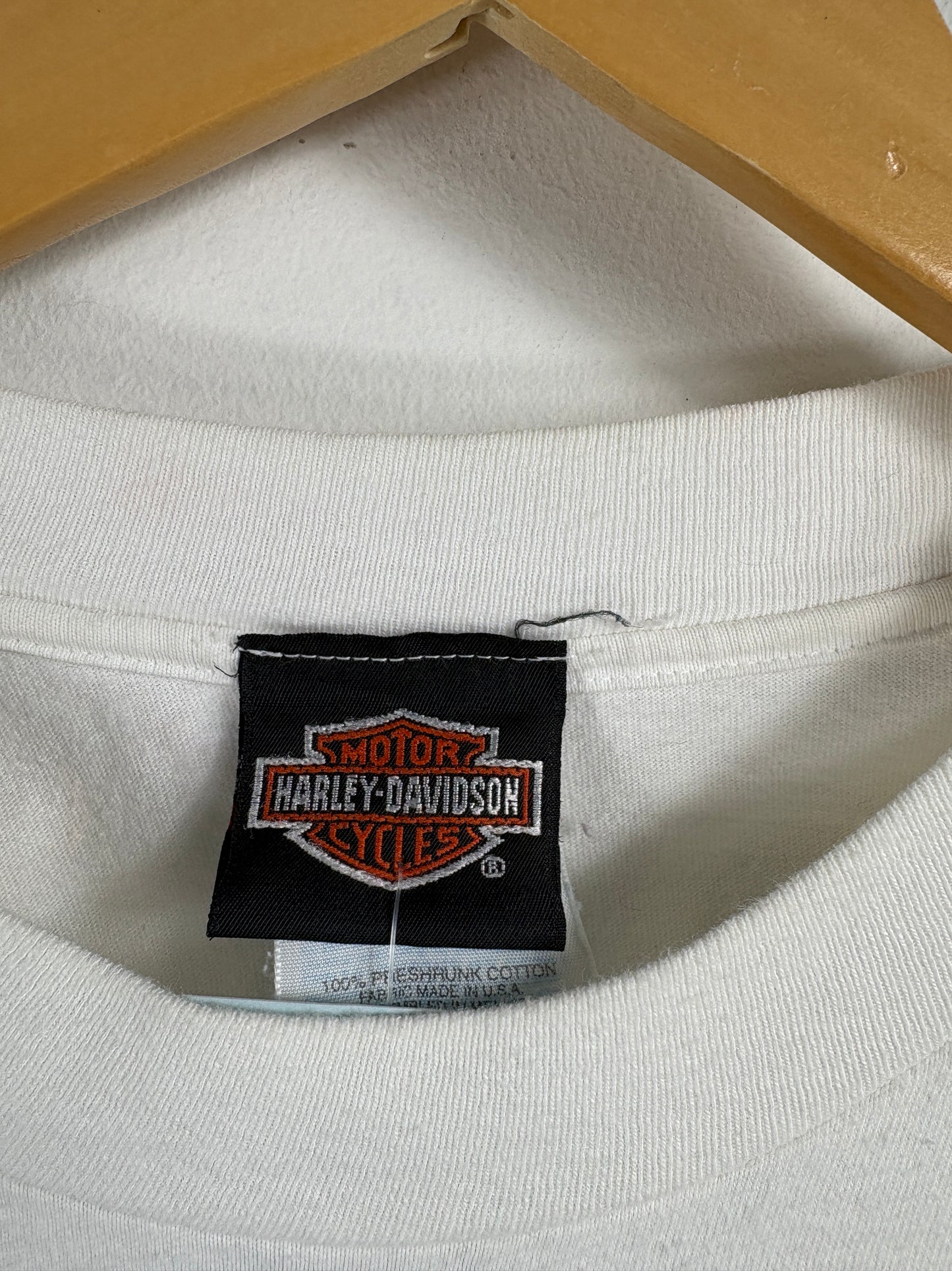 Harley-Davidson Screamin-Eagle Long Sleeve T-Shirt | Vintage Glendale Arizona Motorcycle Graphic Tee | Biker Performance Parts Top