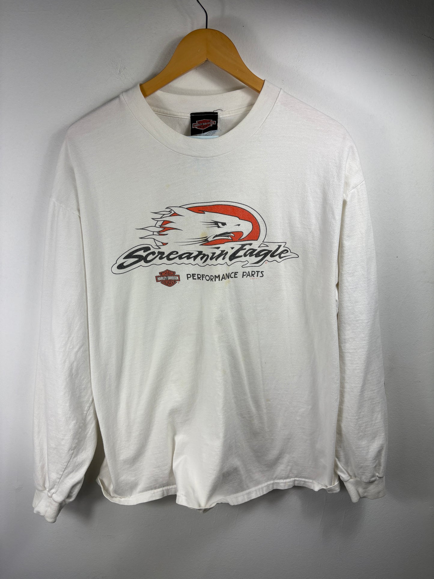 Harley-Davidson Screamin-Eagle Long Sleeve T-Shirt | Vintage Glendale Arizona Motorcycle Graphic Tee | Biker Performance Parts Top