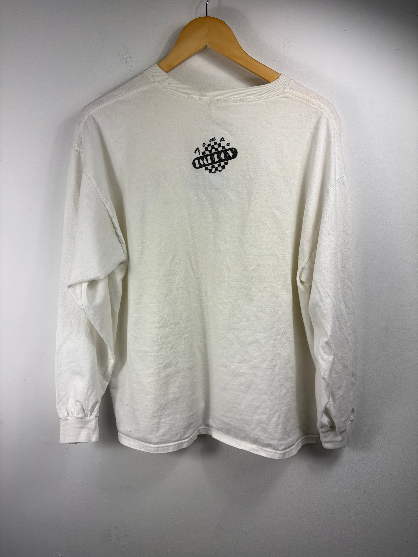 Improv Comedy Theatre Long Sleeve T-Shirt | Vintage Tempe Graphic Top | Signed Stand-Up Club Tee