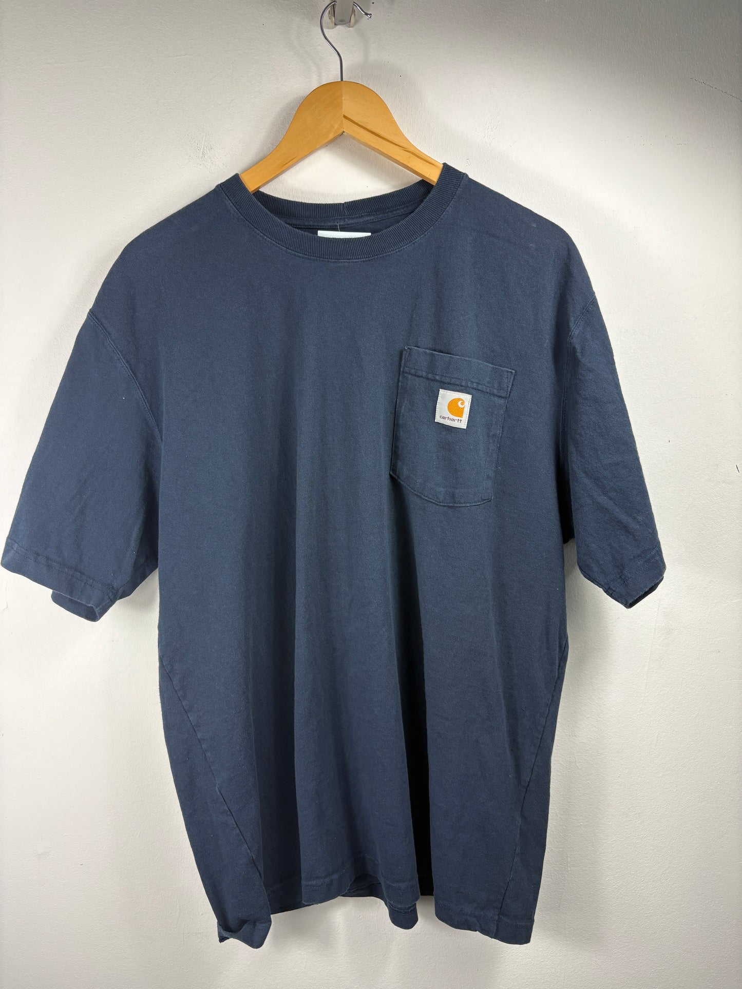 Carhartt Pocket T-Shirt | Vintage Workwear Heavyweight Tee | Classic Blue Short Sleeve Top