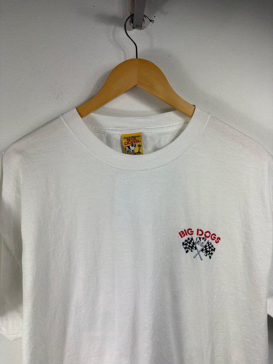 Big-Dogs Racing T-Shirt | Vintage 90s Race Car Graphic Tee | Motorsports Big Print Shirt