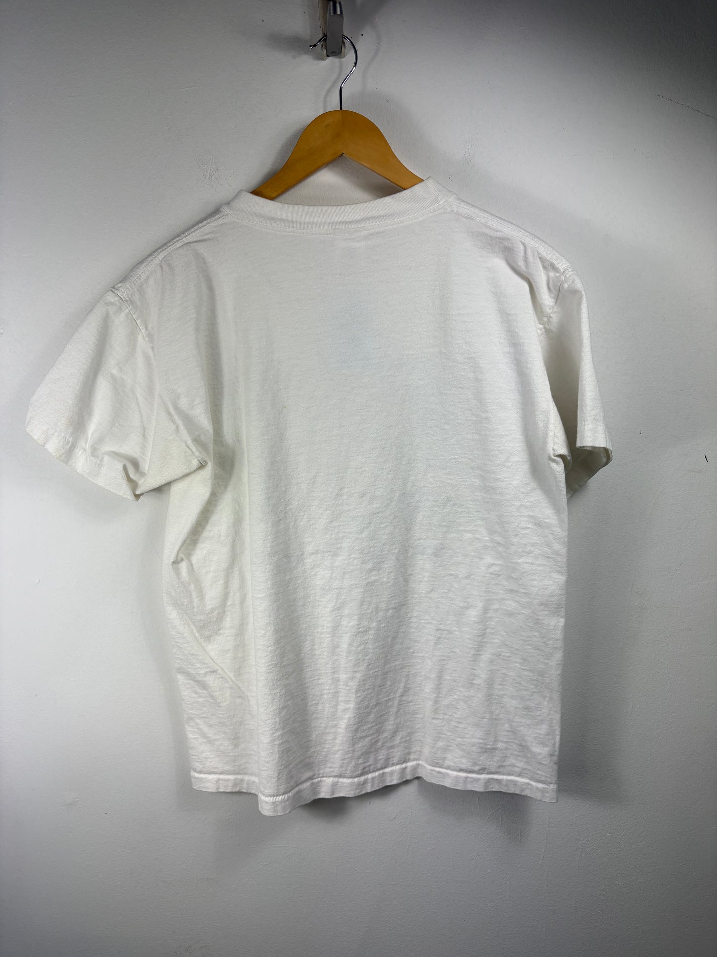 The-Far-Side Cartoon T-Shirt | Vintage 1990s Comic Graphic White Tee | How Birds See The World Cartoon Print