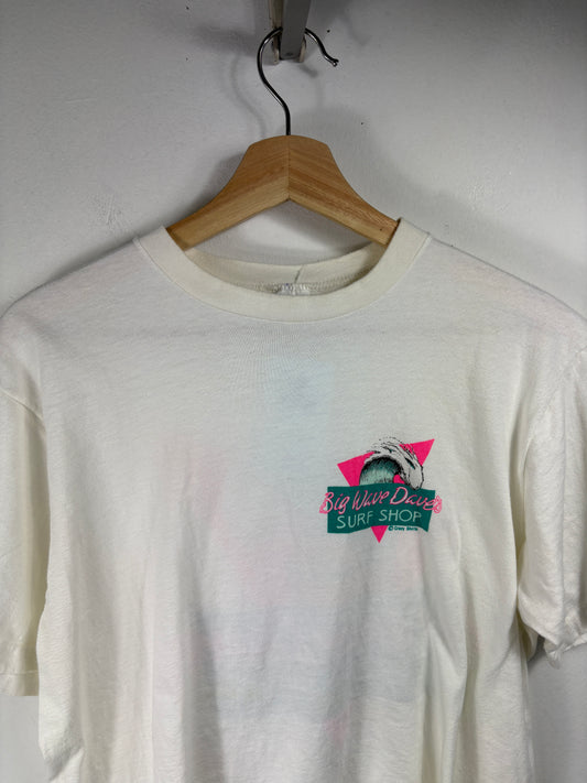 Big-Wave-Daves Surf Shop T-Shirt | Vintage 1980s Neon Graphic Tee | Hawaii Surfwear
