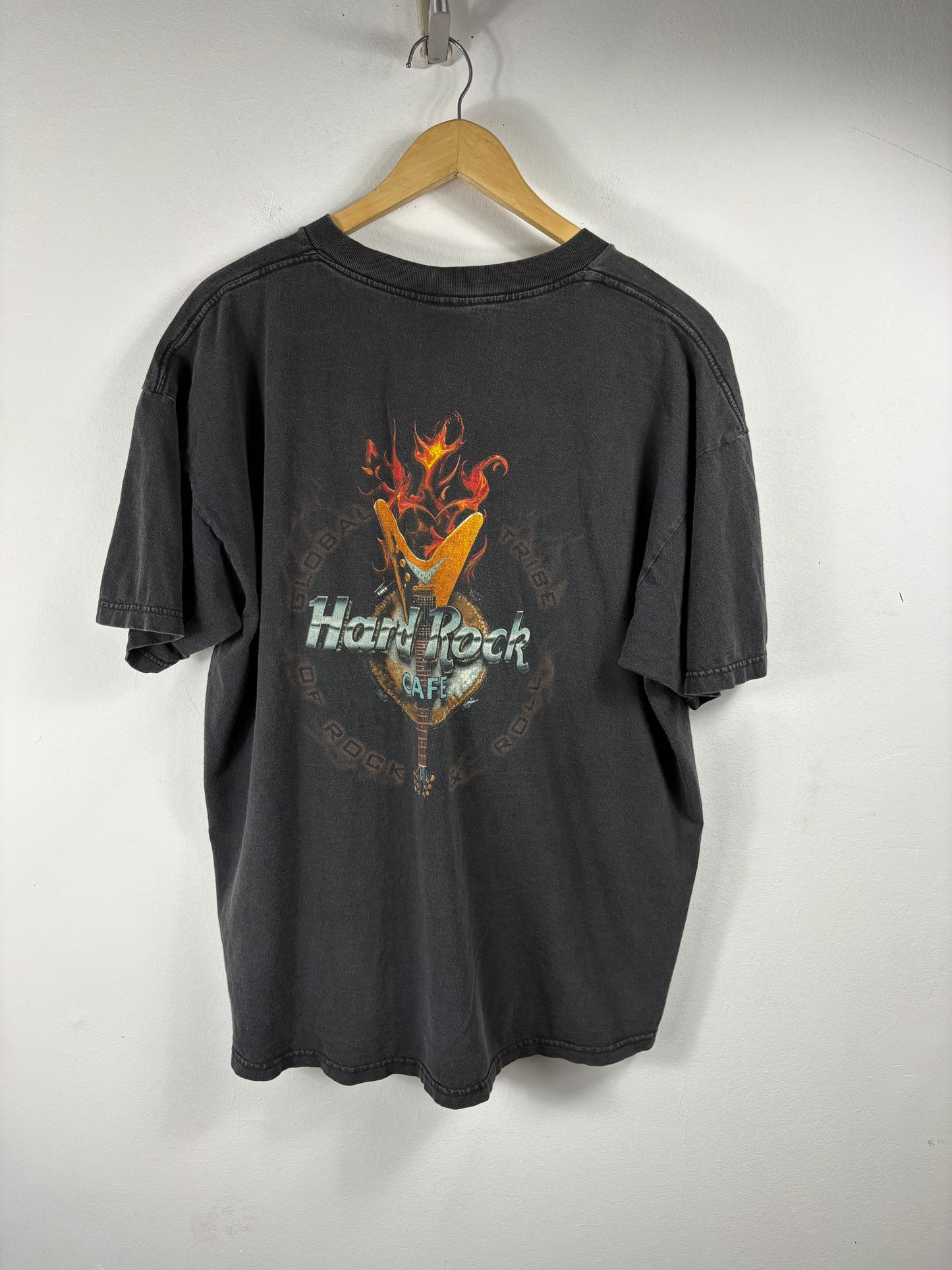 Hard-Rock-Cafe Orlando T-Shirt | Vintage 1998 Flame Graphic Tee | Rock and Roll Collectible Top