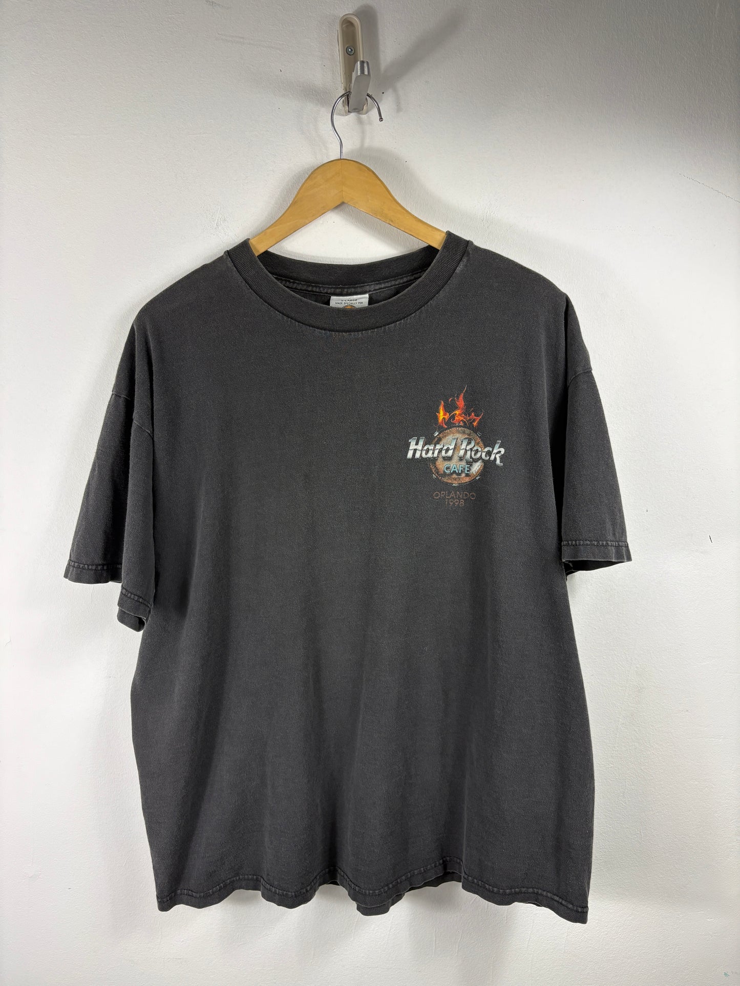 Hard-Rock-Cafe Orlando T-Shirt | Vintage 1998 Flame Graphic Tee | Rock and Roll Collectible Top