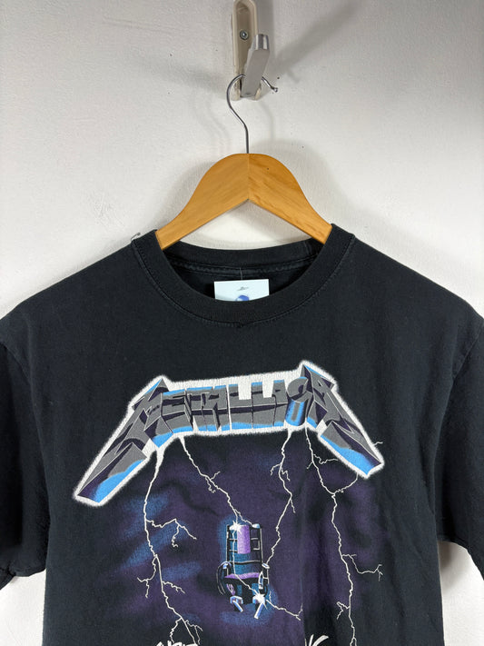 Metallica T-Shirt | Vintage '80s Ride-the-Lightning Album Graphic Tee | Rock Band Collectible