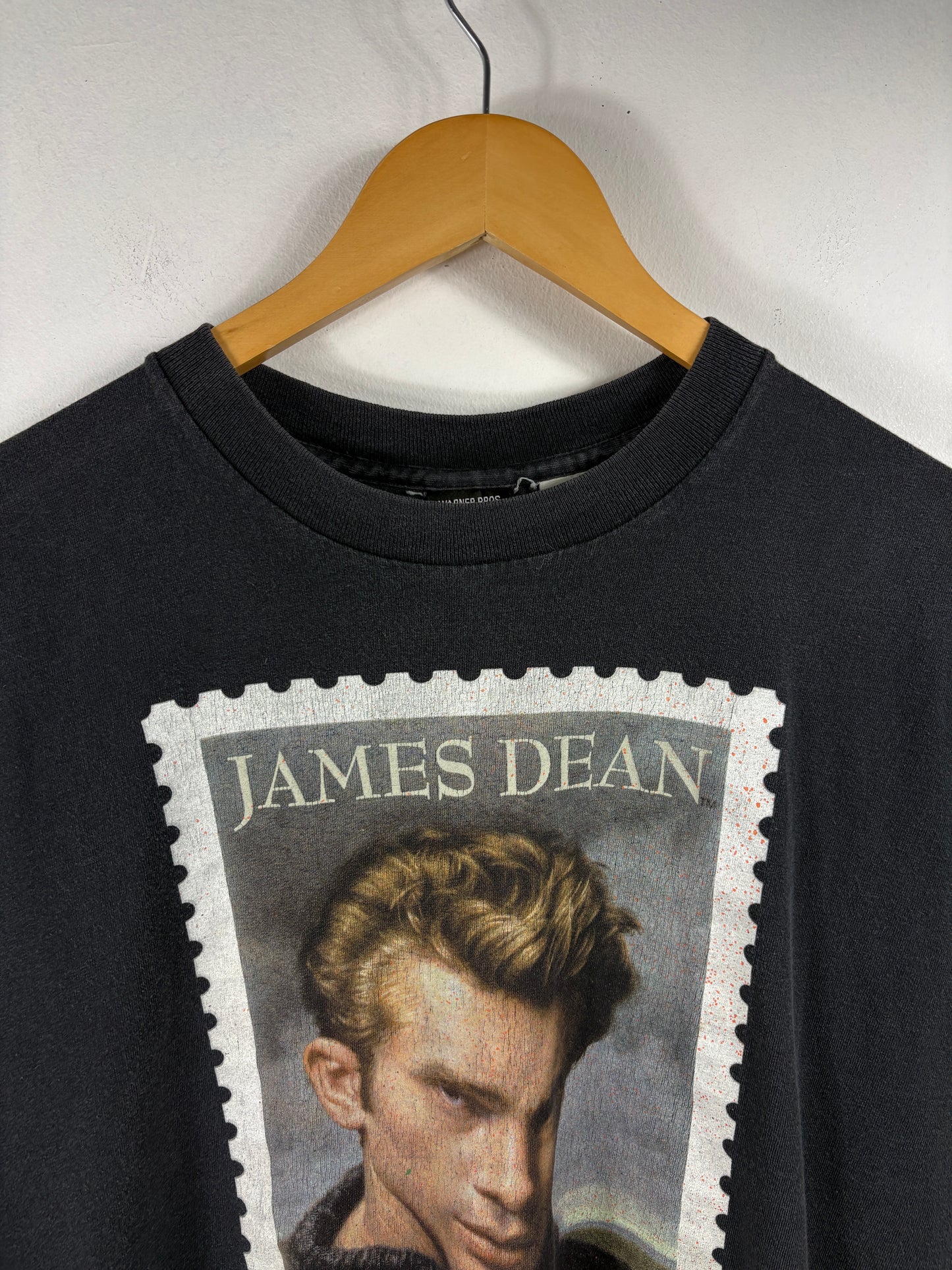 Warner-Bros James Dean T-Shirt | Vintage 90s Movie Stamp Graphic Tee | Classic Film Icon Shirt