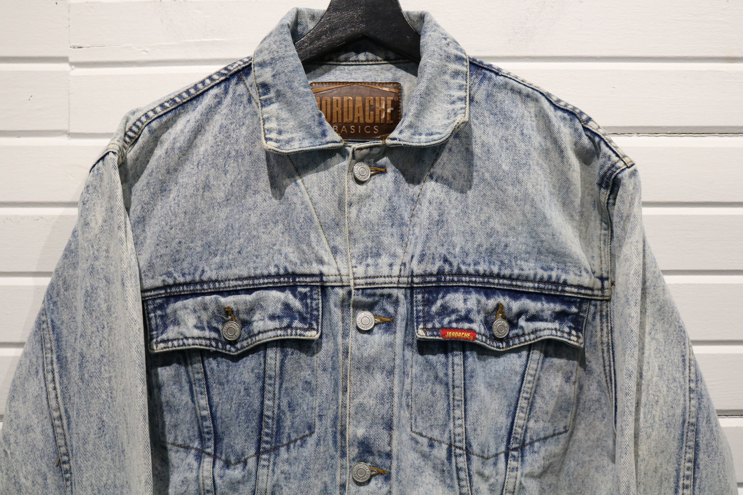 Jordache Denim Trucker Jacket | Vintage 90s Acid Wash Jean Jacket | Classic Light Wash Outerwear