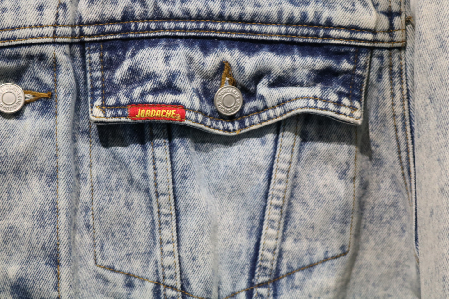 Jordache Denim Trucker Jacket | Vintage 90s Acid Wash Jean Jacket | Classic Light Wash Outerwear