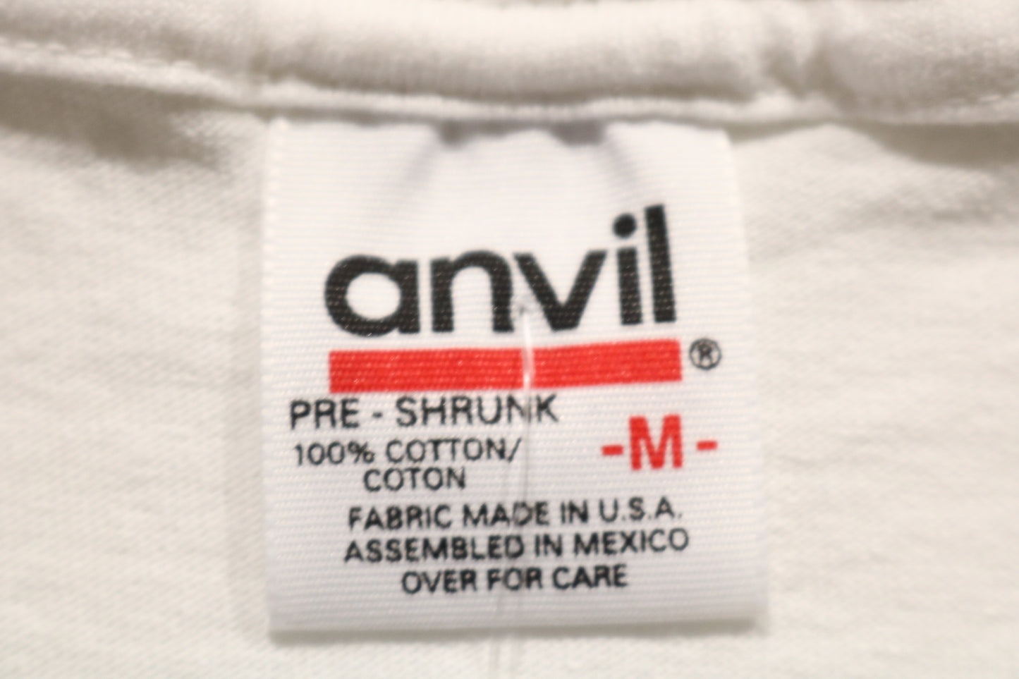 Anvil T-Shirt | Vintage 90s Classic White Crewneck Tee | Minimalist Basic Casual Wear