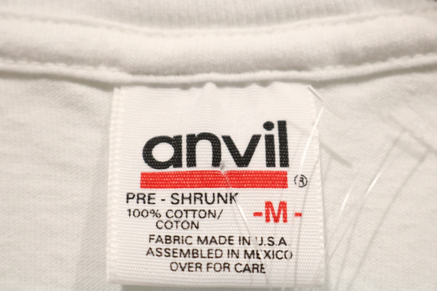 White T-Shirt | Vintage 1990s Plain Blank Tee | Classic Short Sleeve Crewneck