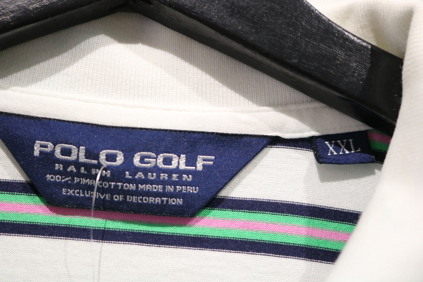 Polo-Ralph-Lauren Golf Polo Shirt | Vintage Classic Striped Short Sleeve Top | Casual Preppy Sportswear