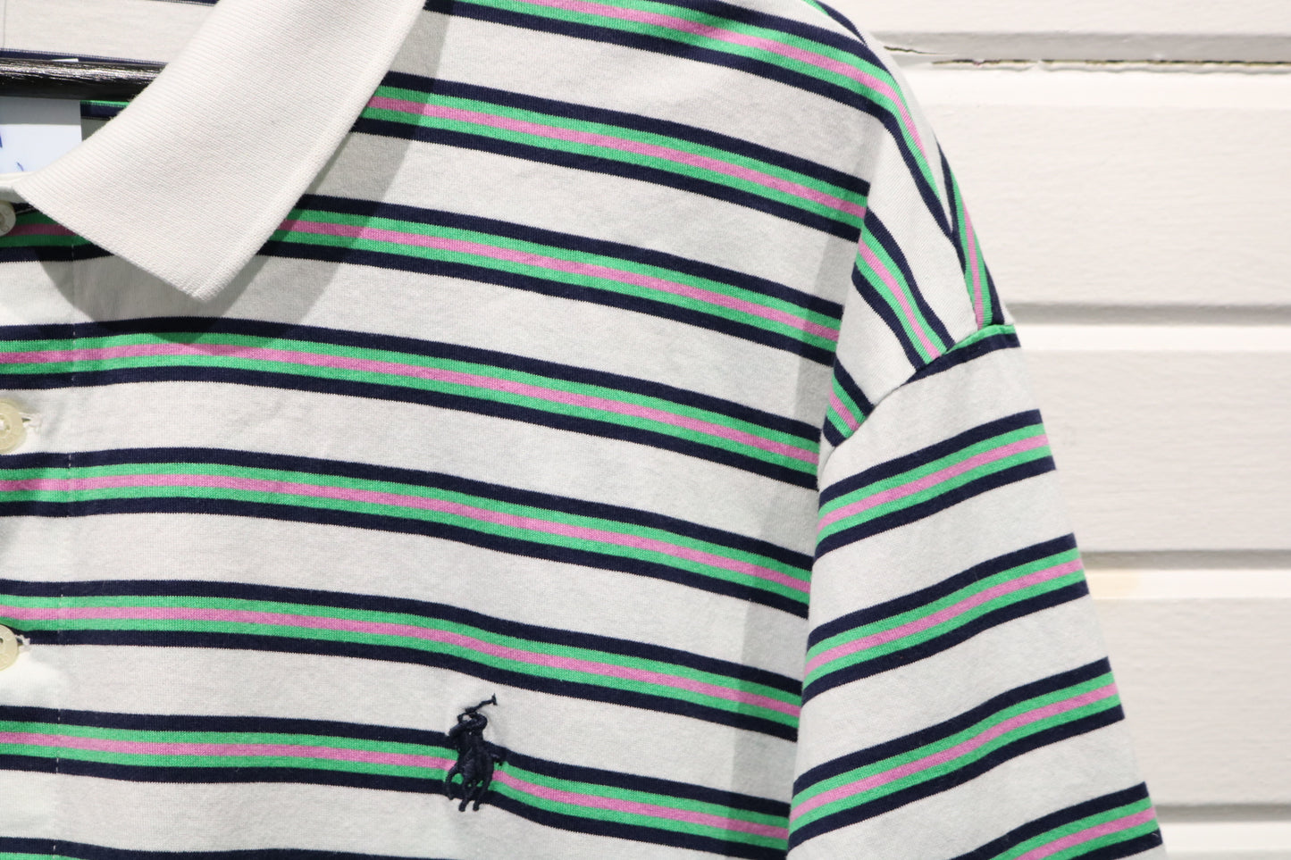Polo-Ralph-Lauren Golf Polo Shirt | Vintage Classic Striped Short Sleeve Top | Casual Preppy Sportswear