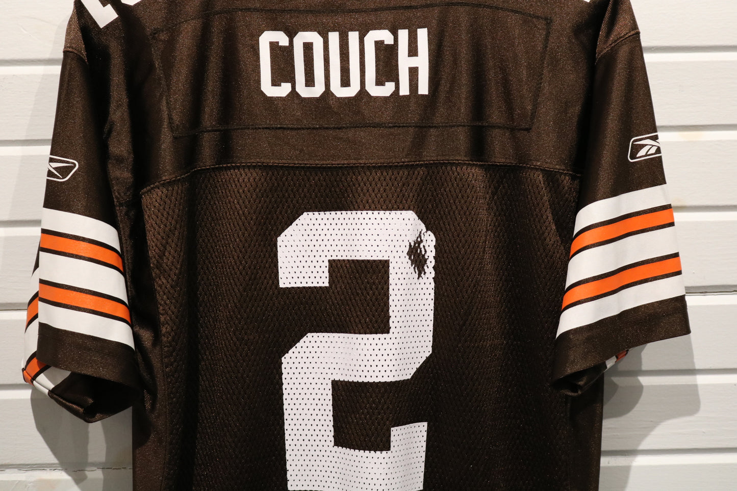 Vintage Cleveland-Browns Couch Jersey | 2000s NFL Mesh Football Shirt | Brown And Orange Reebok On-Field