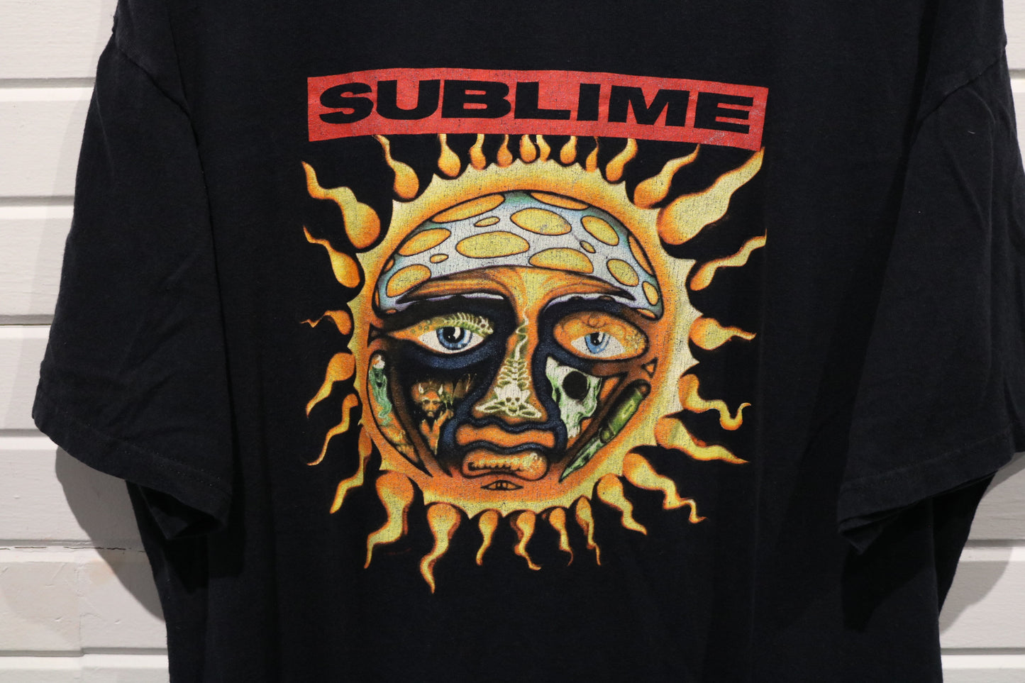 Sublime T-Shirt | Vintage 1990s Sun Graphic Band Tee | Classic Black Rock Music Shirt