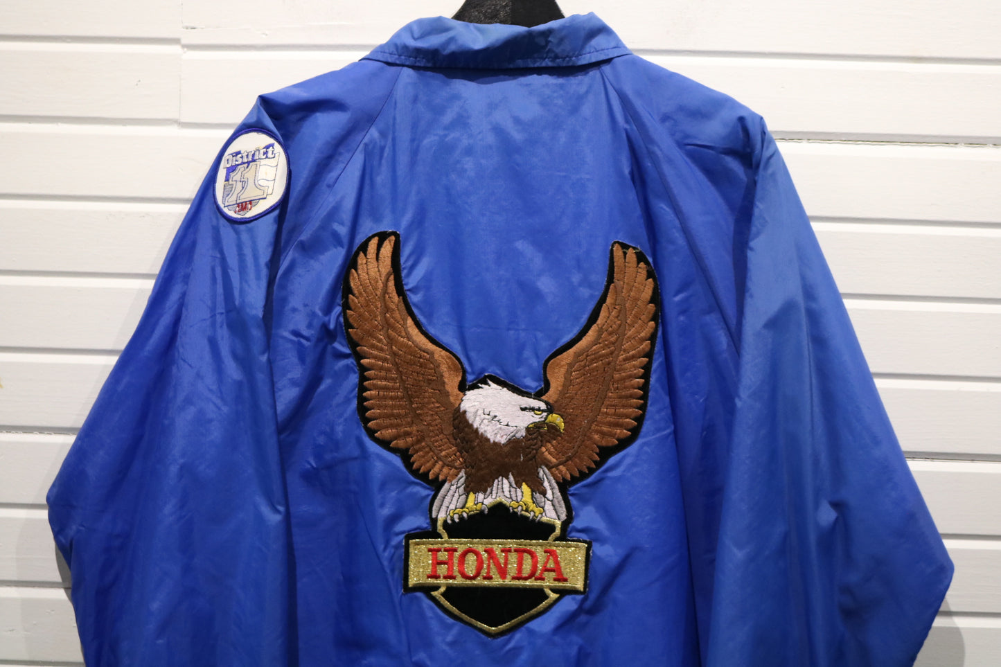 Honda Eagle Patch Jacket | Vintage 90s Embroidered Racing Bomber | Motorsport Club District 11
