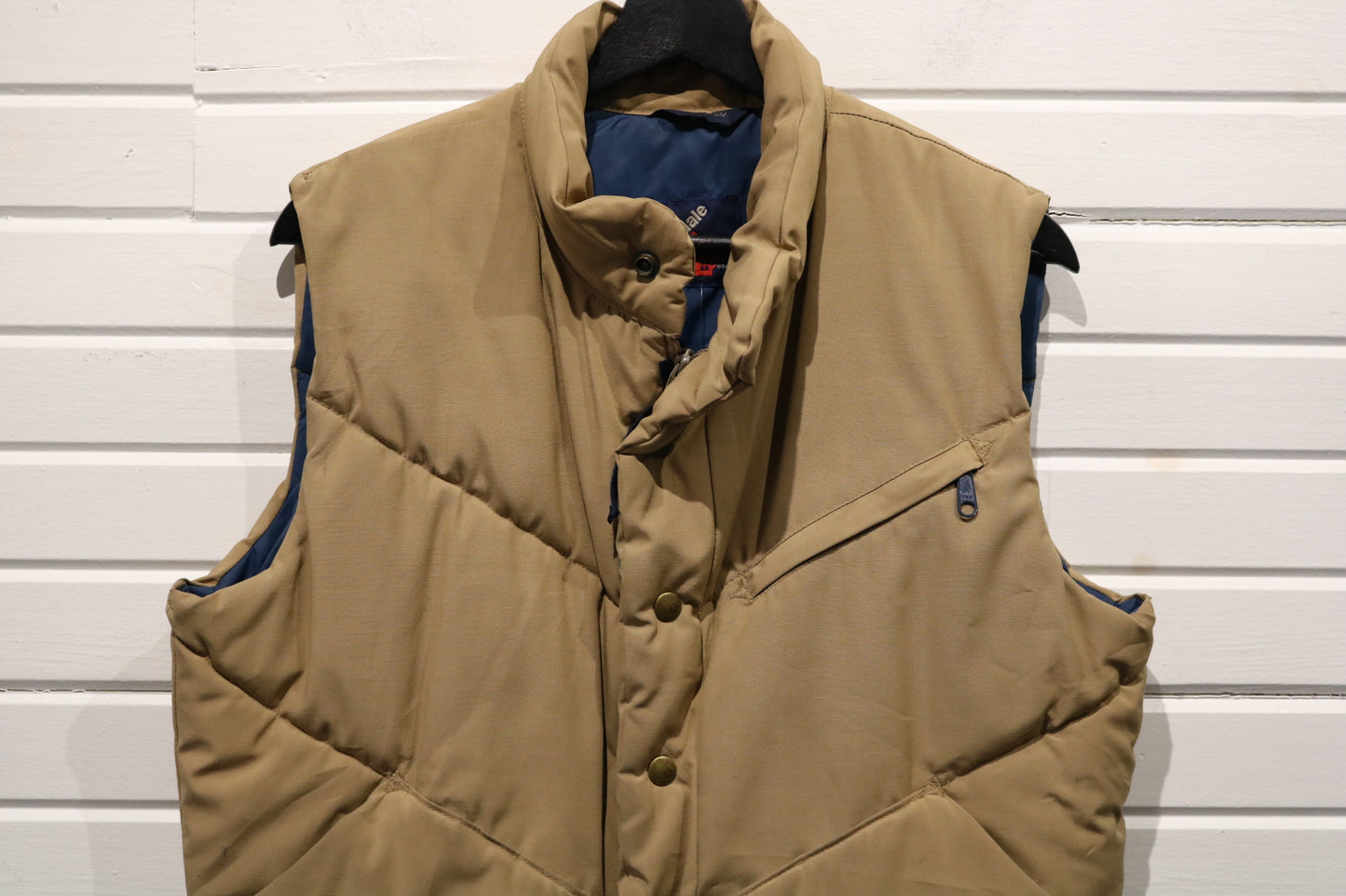 Cannondale Insulated Puffer Vest | Vintage 80s Outdoor Quilted Down Vest | Tan Utility Outerwear