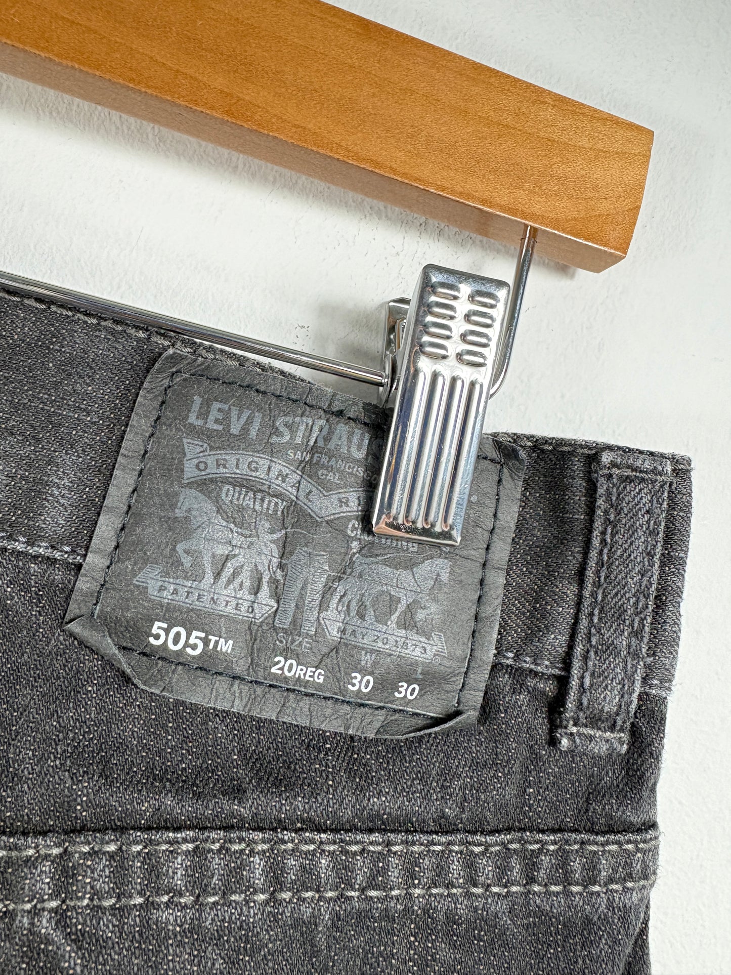 Levi's 505 Jeans | Vintage Classic Black Denim Straight Leg Pants | 1990s Casual Streetwear