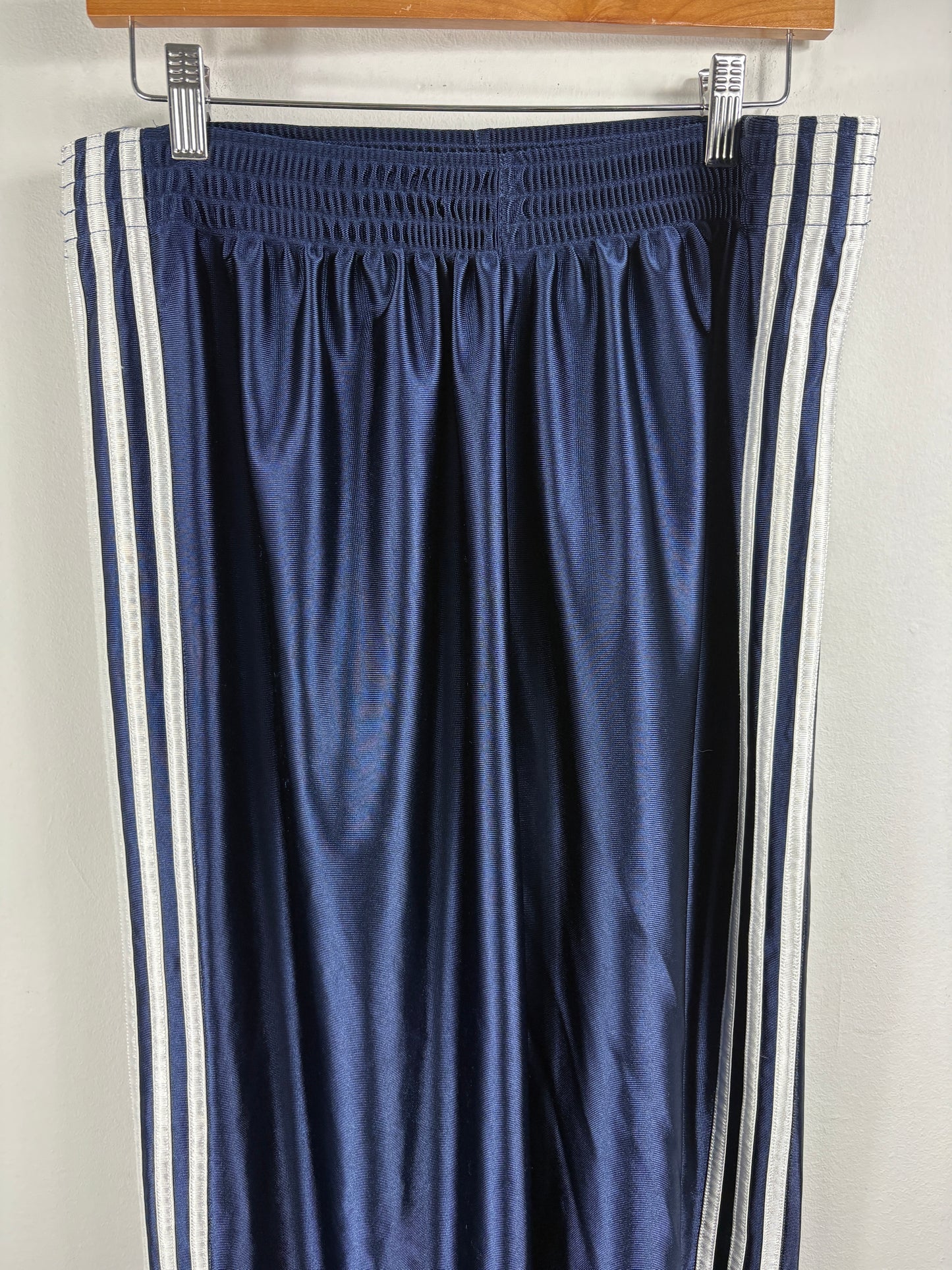 Adidas Track Pants | Vintage 2000s Navy Three-Stripe Athletic Pants | Classic Sportswear