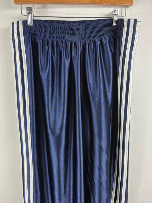 Adidas Track Pants | Vintage 2000s Navy Three-Stripe Athletic Pants | Classic Sportswear