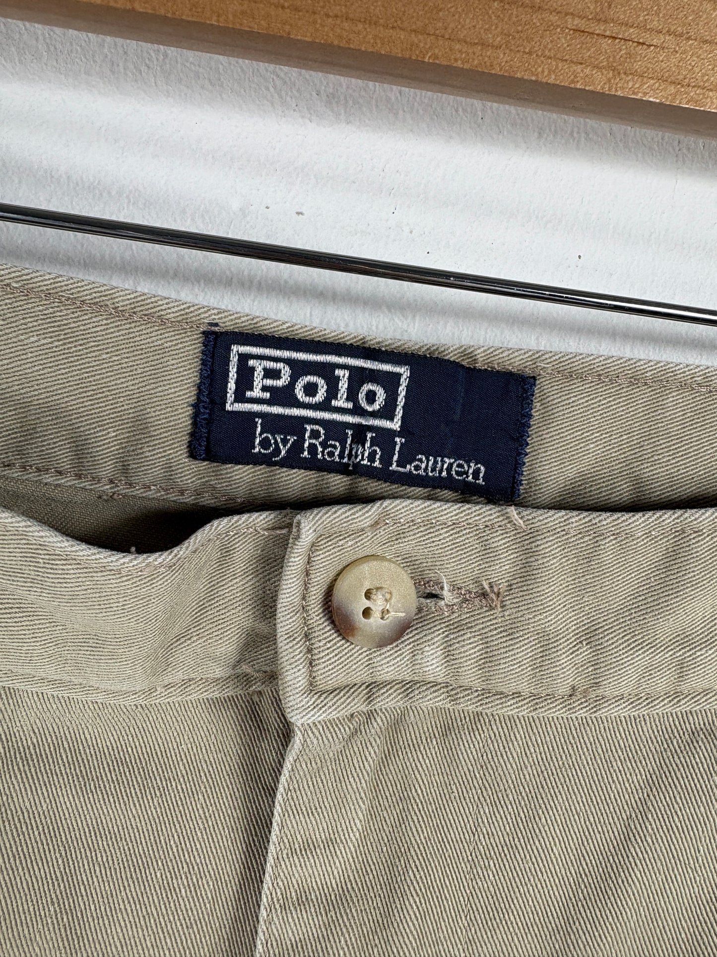 Polo by Ralph Lauren Pleated Chino Pants | Vintage 90s Classic Khaki Trouser | Relaxed Fit Menswear