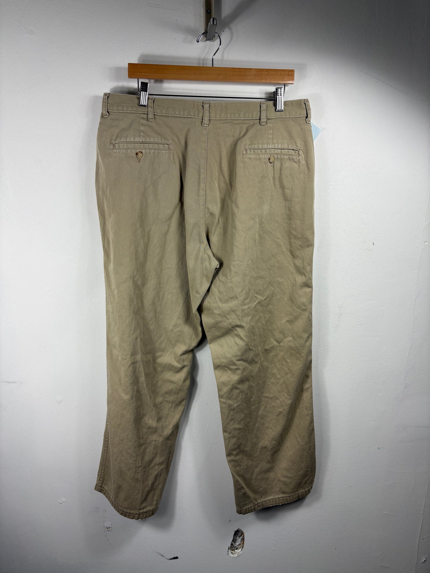 Polo by Ralph Lauren Pleated Chino Pants | Vintage 90s Classic Khaki Trouser | Relaxed Fit Menswear
