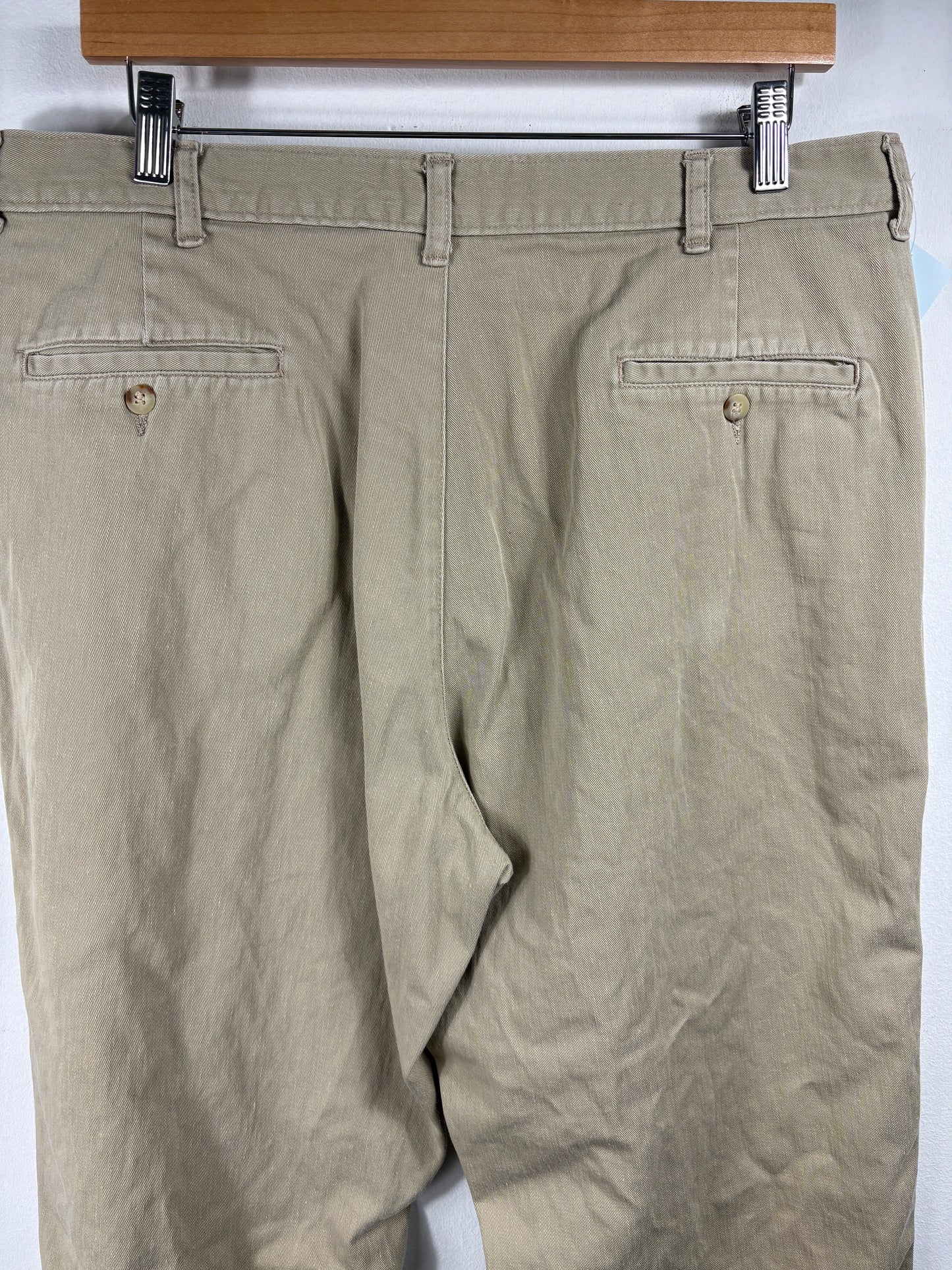 Polo by Ralph Lauren Pleated Chino Pants | Vintage 90s Classic Khaki Trouser | Relaxed Fit Menswear